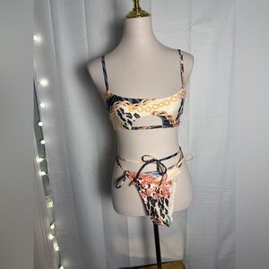 ICON Women's Bikini Set - Leopard and Chain Print